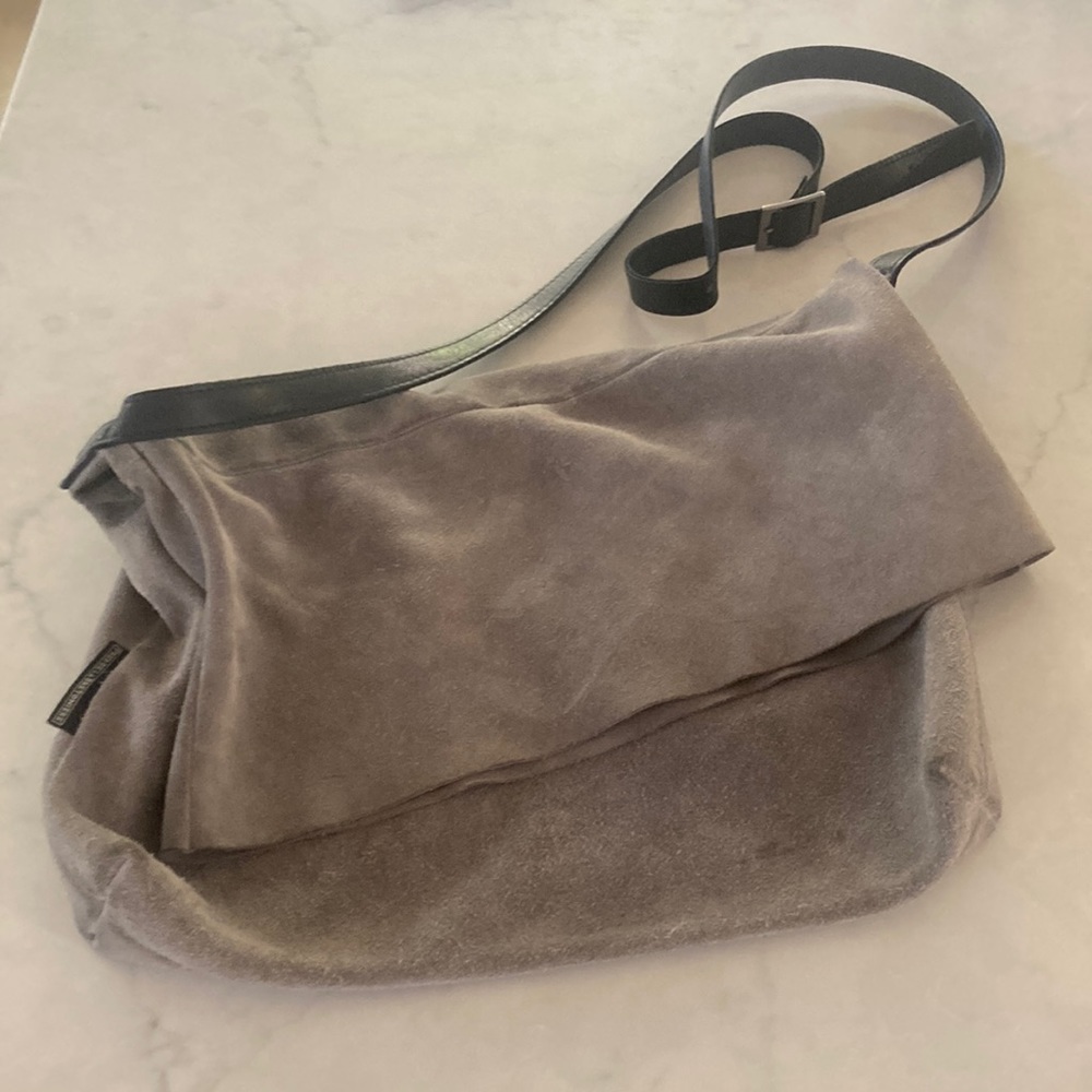 Fred De La Bretoniere crossbody suede purse